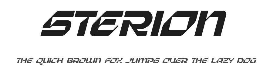 Sterion by Mocha Frappuccino — Display Font