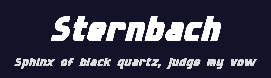 Sternbach by Pixel Sagas — Display Font — thumbnail 2
