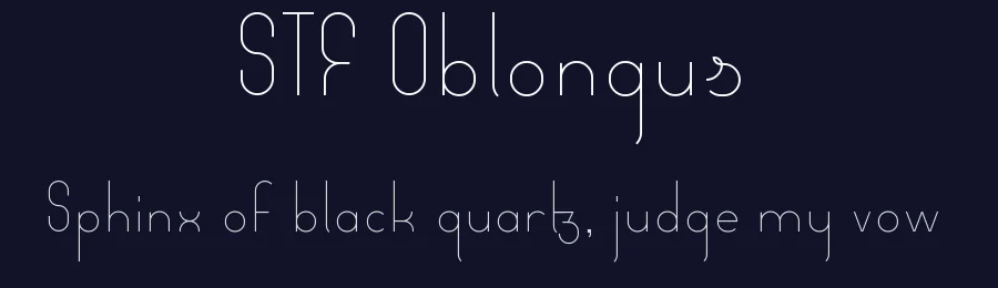 STF Oblongus by Ron Ruedisueli — Sans Serif Font — thumbnail 2