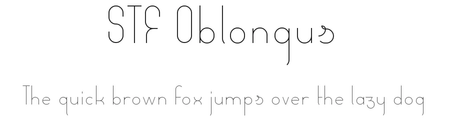 STF Oblongus by Ron Ruedisueli — Sans Serif Font