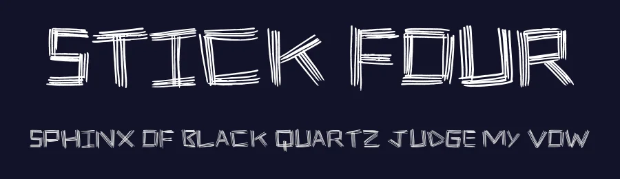 Stick Four by Xerographer Fonts — Script Handwritten Font — thumbnail 2