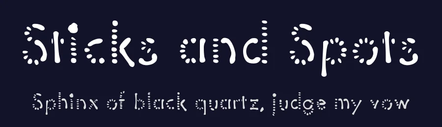 Sticks and Spots by Lionel Pailloncy — Decorative Font — thumbnail 2