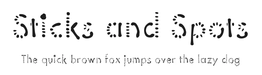 Sticks and Spots by Lionel Pailloncy — Decorative Font