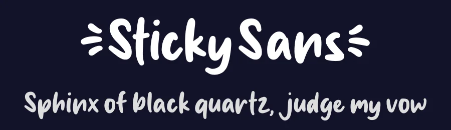 Sticky Sans by MJType — Decorative Font — thumbnail 2
