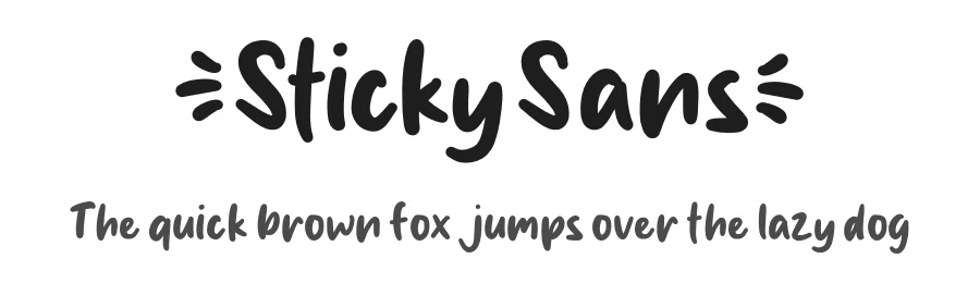 Sticky Sans by MJType — Decorative Font