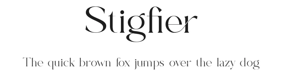 Stigfier by Font Kingdom — Serif Font