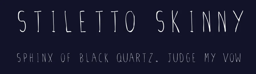 Stiletto Skinny by Harriet Barley — Script Handwritten Font — thumbnail 2