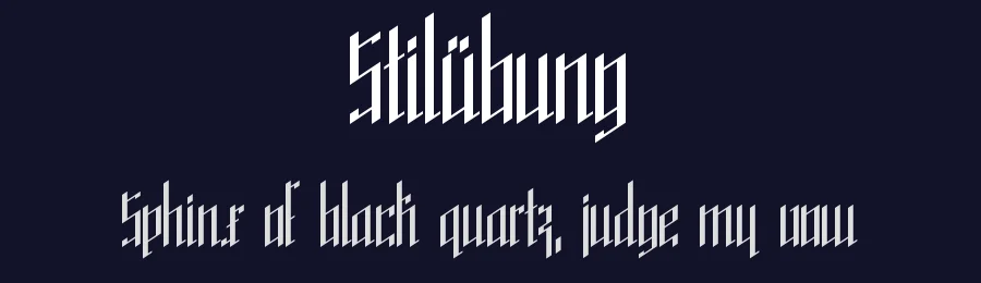 Stilübung by Ekkehard Beck — Blackletter Font — thumbnail 2