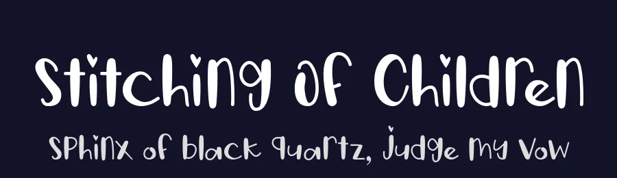 Stitching Of Children by Wildan Type — Decorative Font — thumbnail 2