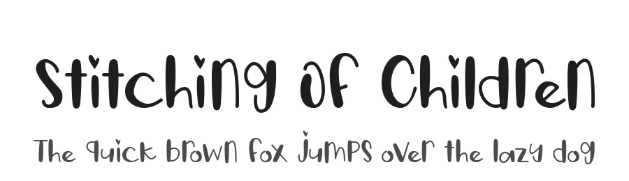 Stitching Of Children by Wildan Type — Decorative Font