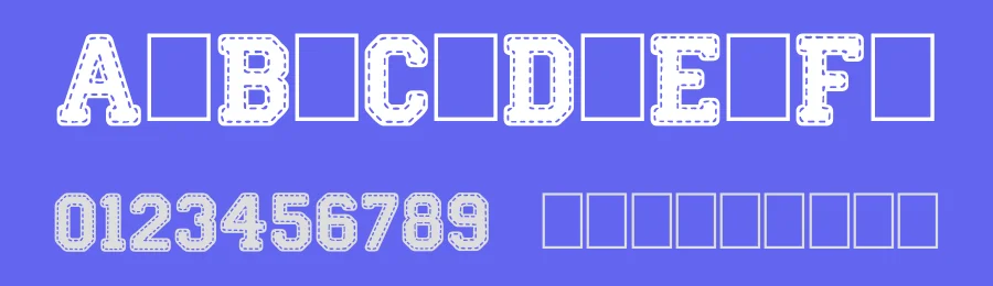 Stitch'n School by imagex — Decorative Font — thumbnail 3