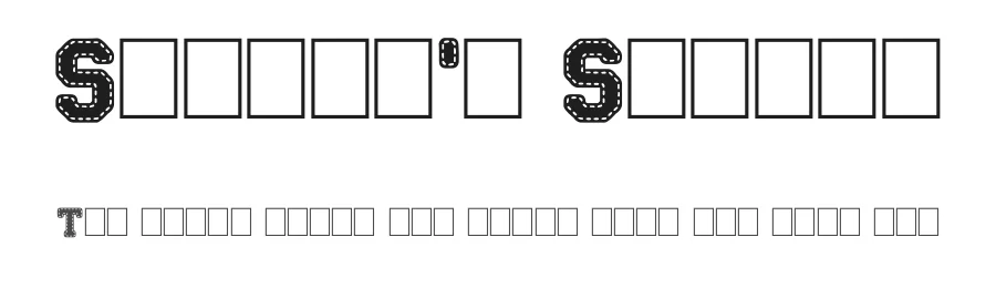 Stitch'n School by imagex — Decorative Font