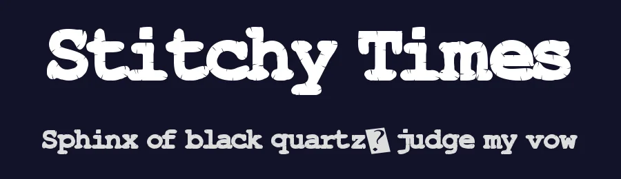 Stitchy Times by Xerographer Fonts — Decorative Font — thumbnail 2