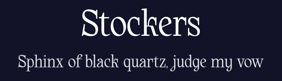 Stockers by Zarma Type Foundry — Serif Font — thumbnail 2