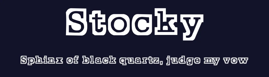 Stocky by .ttf — Decorative Font — thumbnail 2