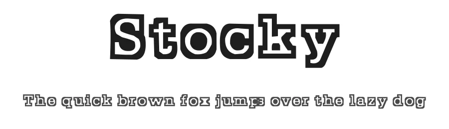Stocky by .ttf — Decorative Font