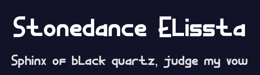 Stonedance Elissta by Tychitype — Sans Serif Font — thumbnail 2