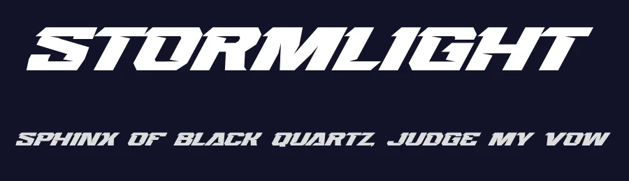 Stormlight by Gassstype — Display Font — thumbnail 2