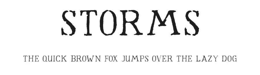Storms by kokostd — Decorative Font