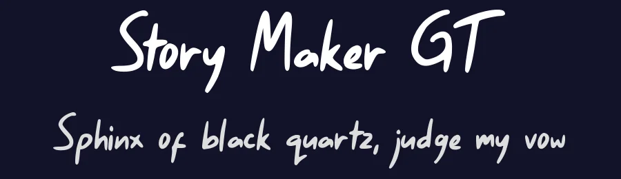 Story Maker GT by Typetasty — Script Handwritten Font — thumbnail 2