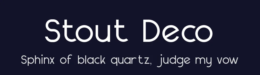 Stout Deco by Jeff Bensch — Sans Serif Font — thumbnail 2
