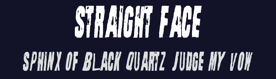 Straight Face by Christopher Hansen — Decorative Font — thumbnail 2