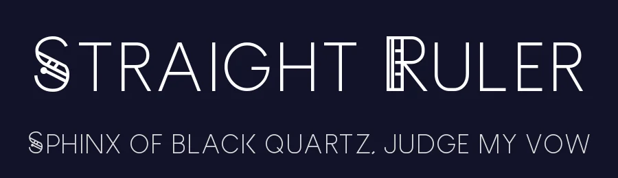 Straight Ruler by Chen Yining — Decorative Font — thumbnail 2