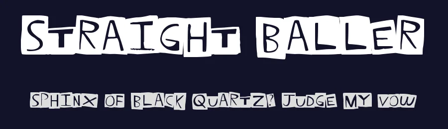 Straight Baller by Xerographer Fonts — Decorative Font — thumbnail 2