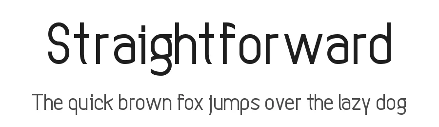 Straightforward by G3Typefaces — Sans Serif Font