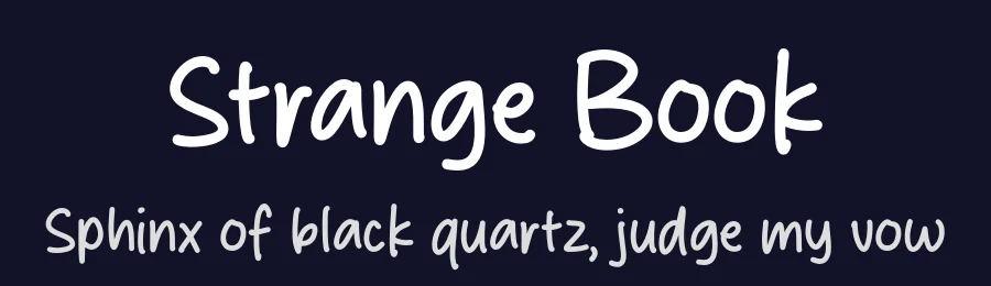 Strange Book by Origin Type — Script Handwritten Font — thumbnail 2