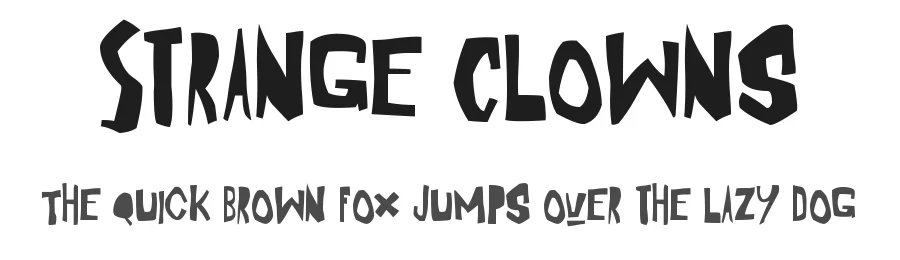 Strange Clowns by imagex — Decorative Font