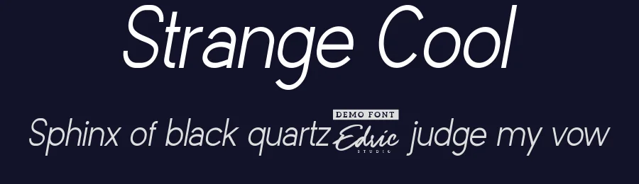 Strange Cool by Edric Studio — Sans Serif Font — thumbnail 2