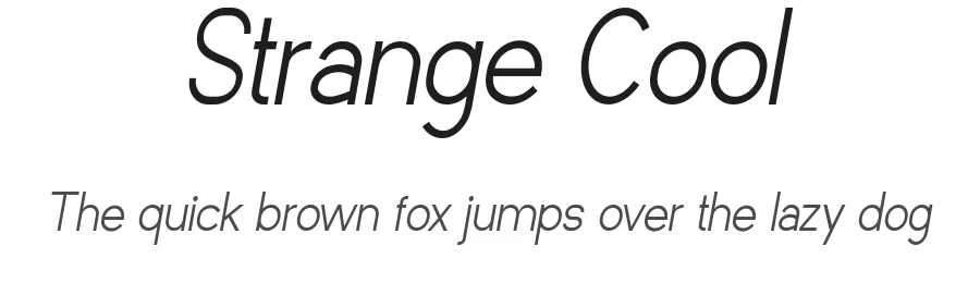 Strange Cool by Edric Studio — Sans Serif Font