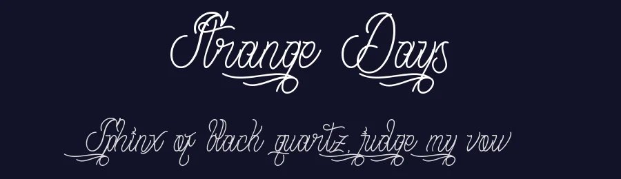 Strange Days by Richie Mx — Script Handwritten Font — thumbnail 2