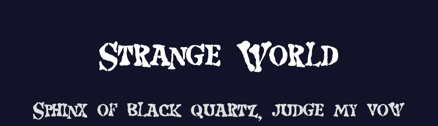 Strange World by Christopher Hansen — Decorative Font — thumbnail 2