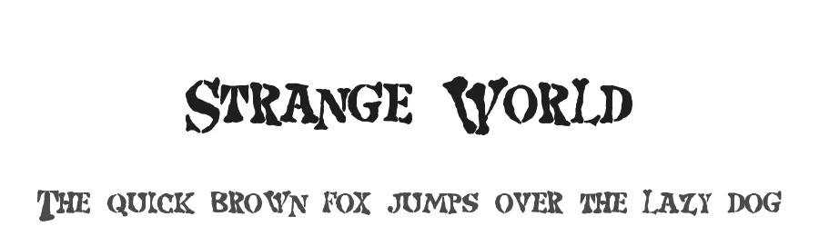 Strange World by Christopher Hansen — Decorative Font