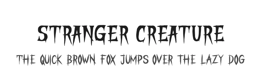Stranger Creature by PutraCetol Studio — Decorative Font