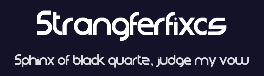 Strangferfixcs by zanatlija — Display Font — thumbnail 2