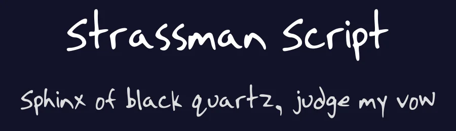 Strassman Script by Chris Strasser — Script Handwritten Font — thumbnail 2