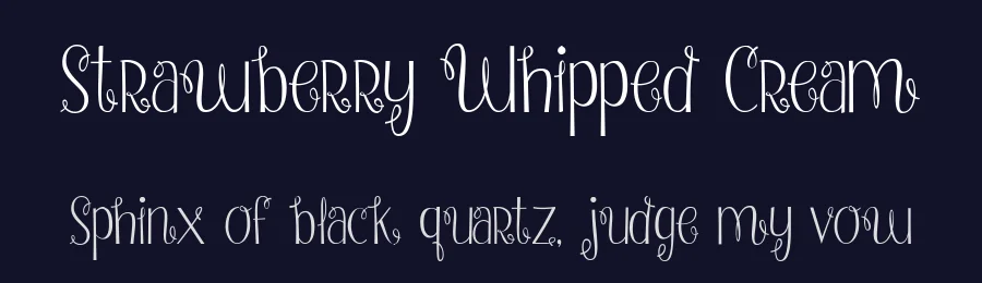 Strawberry Whipped Cream by Emily Spadoni — Decorative Font — thumbnail 2