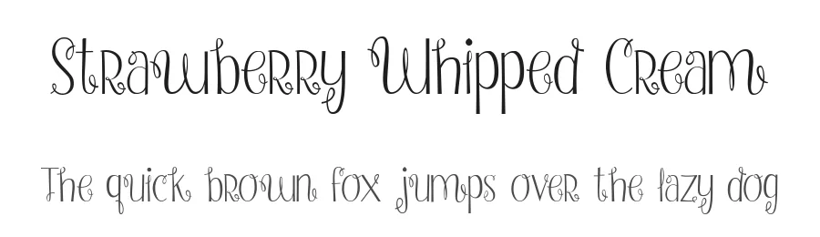 Strawberry Whipped Cream by Emily Spadoni — Decorative Font
