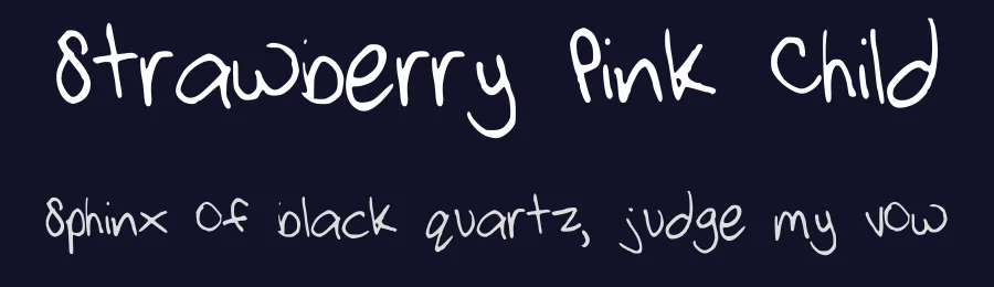 Strawberry Pink Child by Bailey Pink — Script Handwritten Font — thumbnail 2