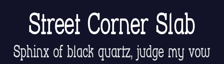 Street Corner Slab by GemFonts / Typotheticals — Serif Font — thumbnail 2