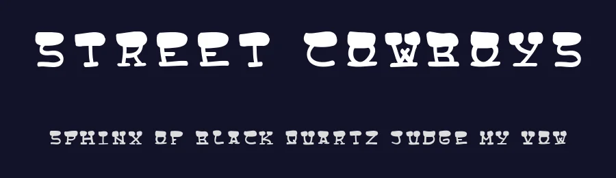 Street Cowboys by Fausto Furioso — Decorative Font — thumbnail 2