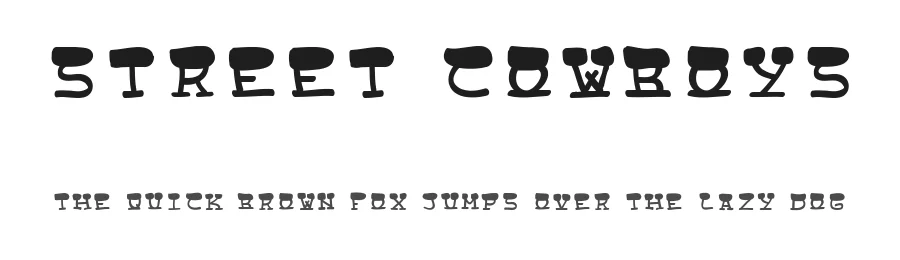 Street Cowboys by Fausto Furioso β Decorative Font