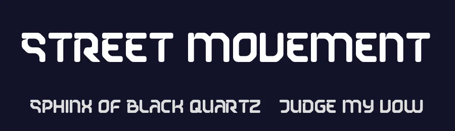 Street Movement by Christian Koch — Display Font — thumbnail 2