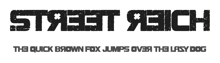 Street Reich by Woodcutter β Decorative Font