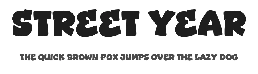 Street Year by Khurasan — Decorative Font