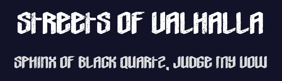 Streets Of Valhalla by Woodcutter — Decorative Font — thumbnail 2