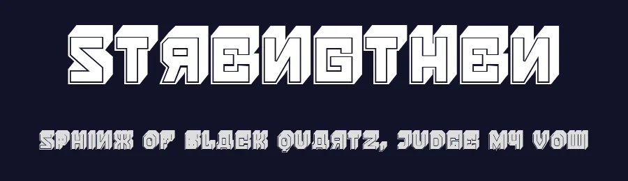 Strengthen by Vladimir Nikolic — Decorative Font — thumbnail 2
